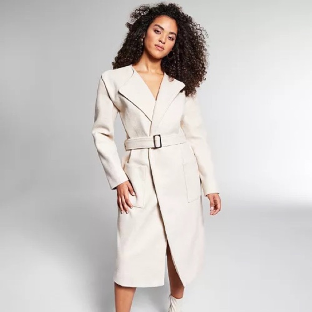 Jeannie Mai X INC Mobama Long Belted Coat